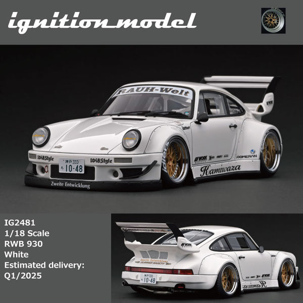 PREORDER Ignition Model 1/18 RWB 930 White IG2481 (Approx. Release Date : Q1 2025 subject to manufacturer's final decision)