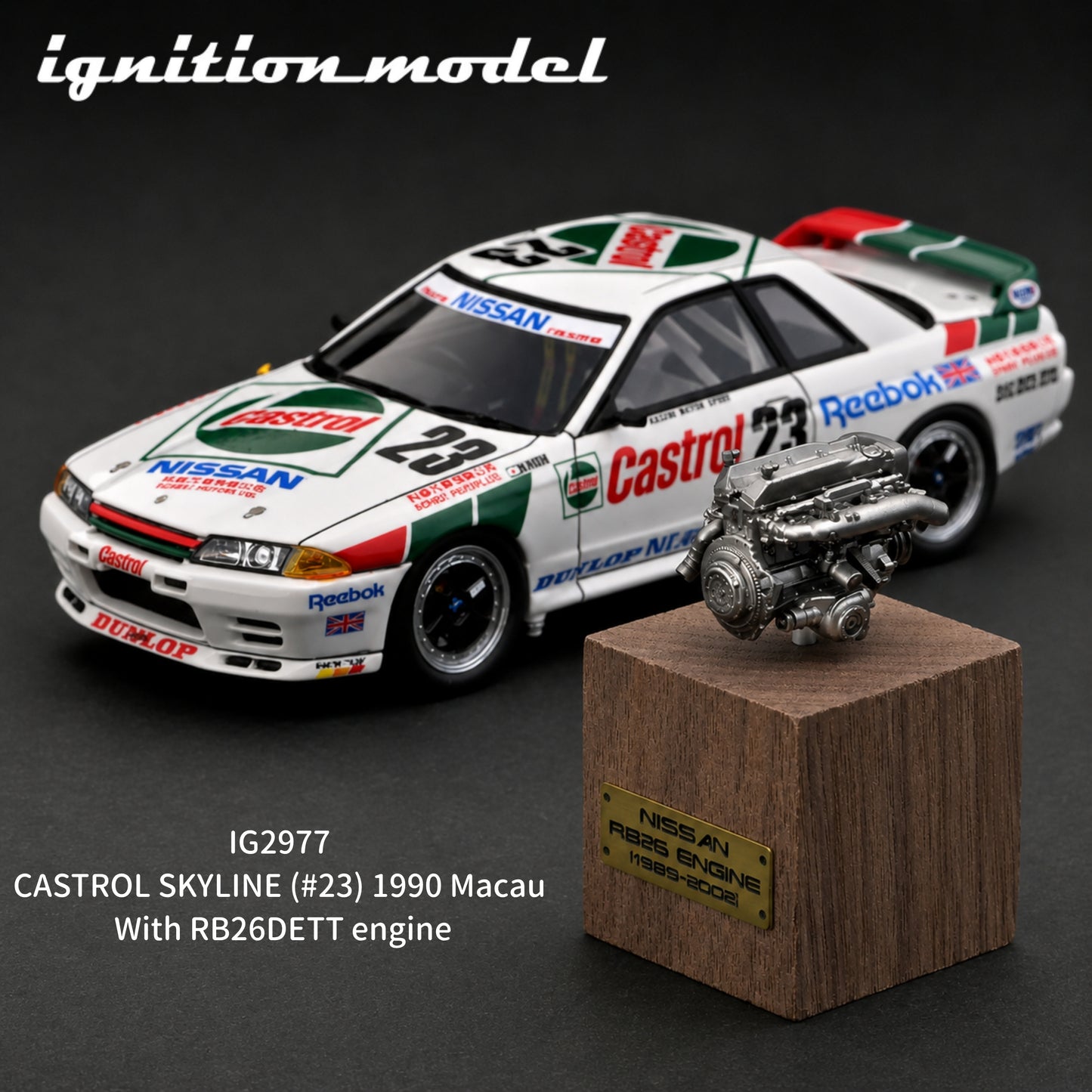 Ignition Model 1/43 CASTROL SKYLINE (#23) 1990 Macau With RB26DETT engine IG2977