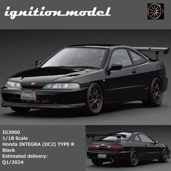 PREORDER Ignition Model 1/18 Honda INTEGRA (DC2) TYPE R Black  IG3060 (Approx. Release Date : Q1 2024 subject to manufacturer's final decision)