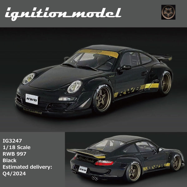 PREORDER Ignition Model 1/18 RWB 997 Black IG3247 (Approx. Release Date : Q4 2024 subject to manufacturer's final decision)