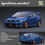 PREORDER Ignition Model 1/18 SUBARU WRX (CBA-VAB) STI Blue Metallic IG3609 (Approx. Release Date : Q1 2025 subject to manufacturer's final decision)