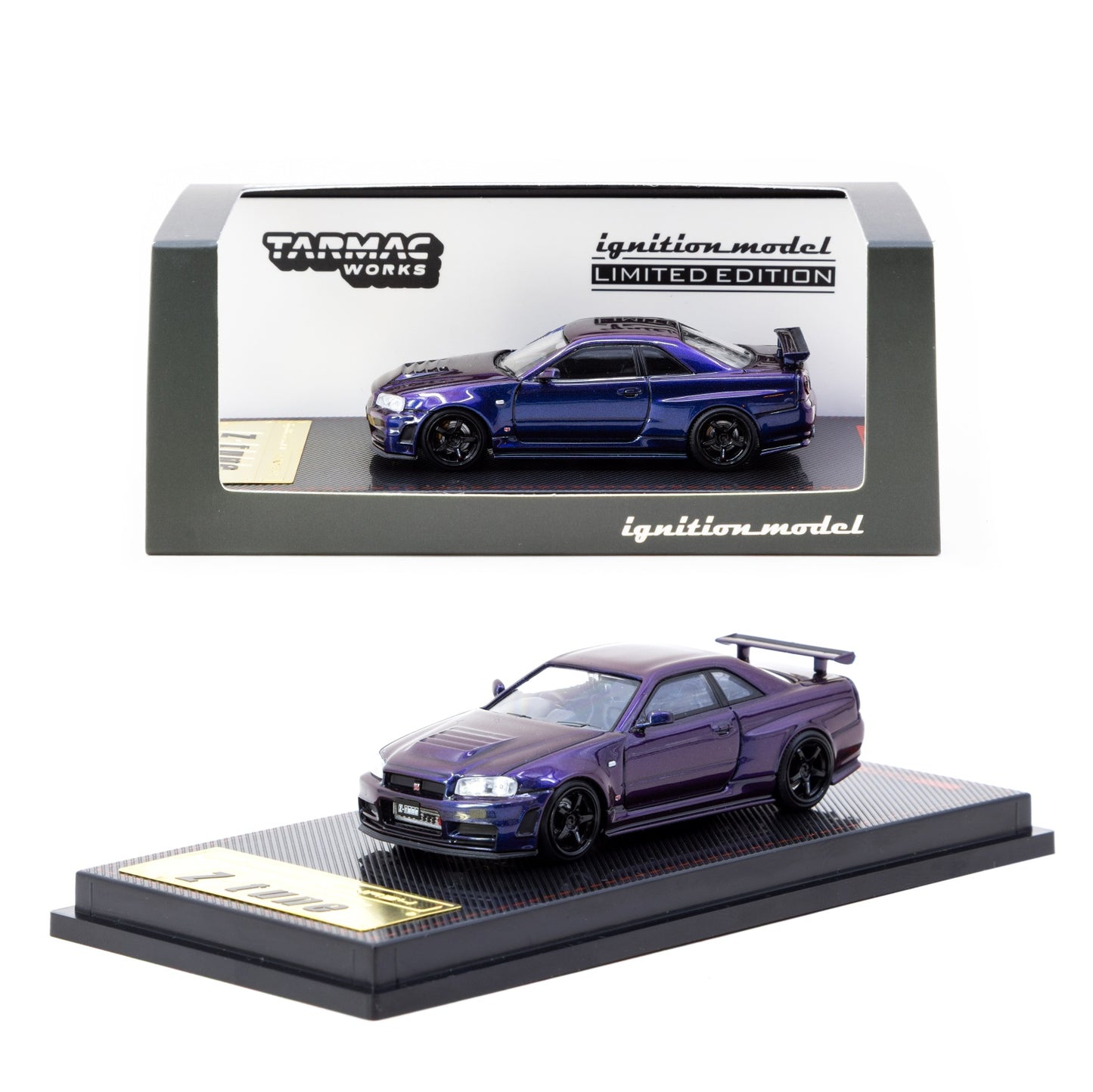 Ignition Model x TARMAC 1/64 Nismo R34 GT-R Z-tune Purple Metallic IG3839