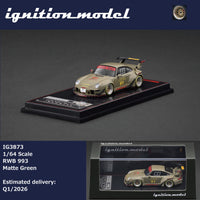 PREORDER Ignition Model 1/64 RWB 993 Matte Green IG3873 (Approx. Release Date : Q1 2026 subject to manufacturer's final decision)