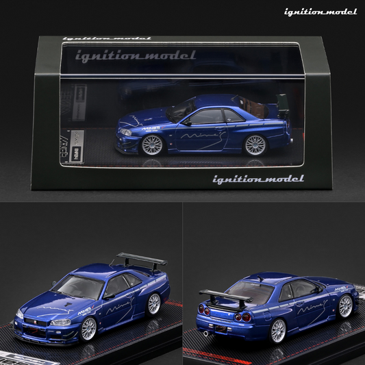 PREORDER Ignition Model 1/64 Nissan Skyline GT-R Mine's (R34) Blue Metallic IG4094 (Approx. Release Date : Q2 2027 subject to manufacturer's final decision)