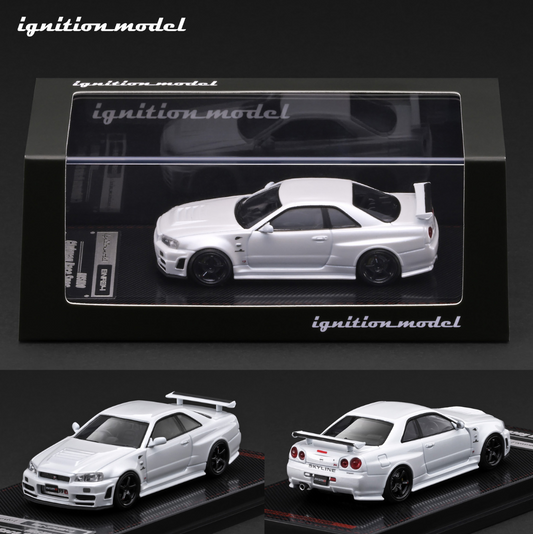 PREORDER Ignition Model 1/64 Nissan Skyline GT-R (BNR34) NISMO customized White Metallic IG4175 (Approx. Release Date : Q3 2026 subject to manufacturer's final decision)
