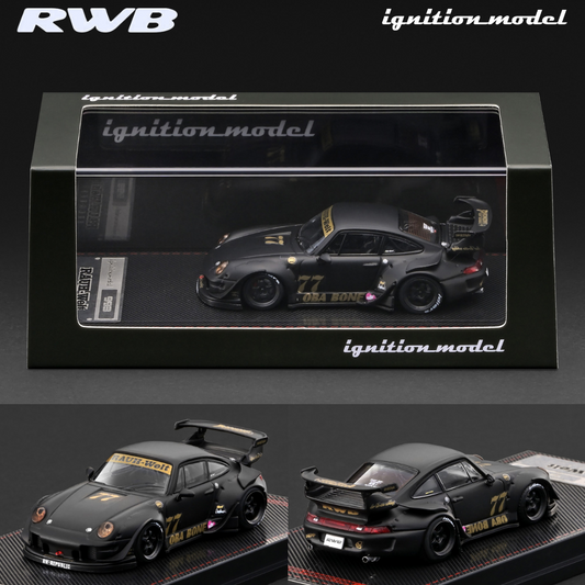 PREORDER Ignition Model 1/64 RWB 993 Matte Black IG4212 (Approx. Release Date : Q1-Q2 2027 subject to manufacturer's final decision)