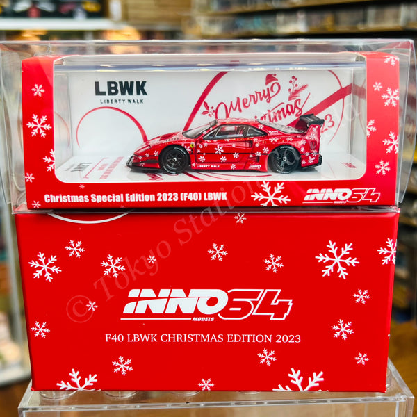 INNO64 1/64 LBWK F40 XMAS 2023 Special Edition (Chase Car Randomly Packed) IN64-LBWKF40-XMAS23