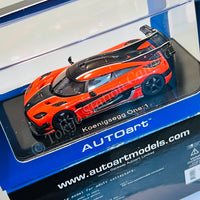 AUTOART 1/64 Koenigsegg One Lava Orange/Carbon 20044