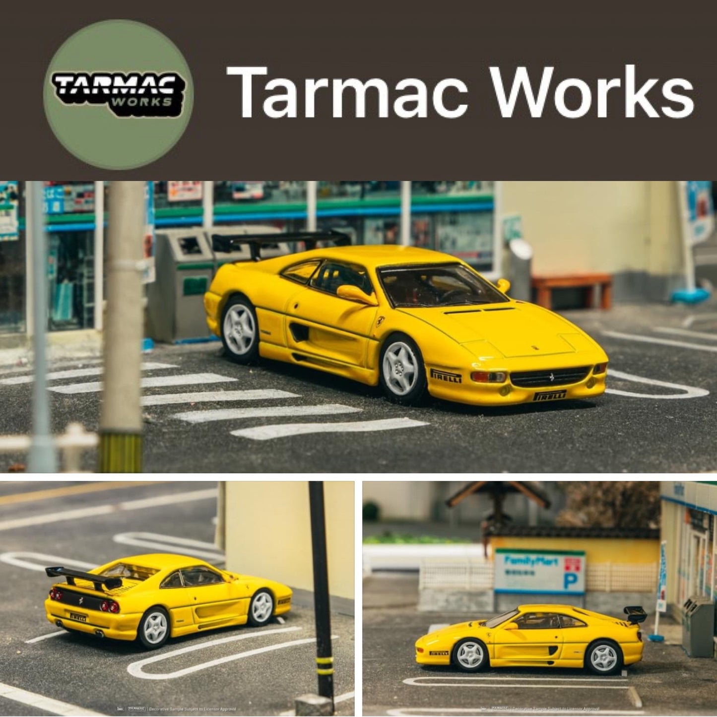 TARMAC WORKS ROAD64 1/64 Ferrari F355 Challenge Yellow T64R-083-YL