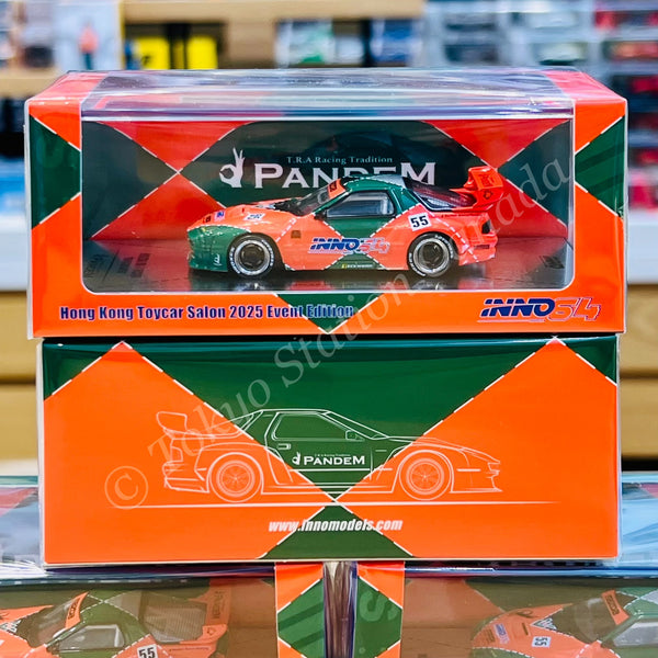 INNO64 1/64 Mazda RX-7 (FC3S) "PANDEM AERO" Hong Kong ToyCar Salon 2025 Exclusive Model IN64-RX7FCP-HKTS25