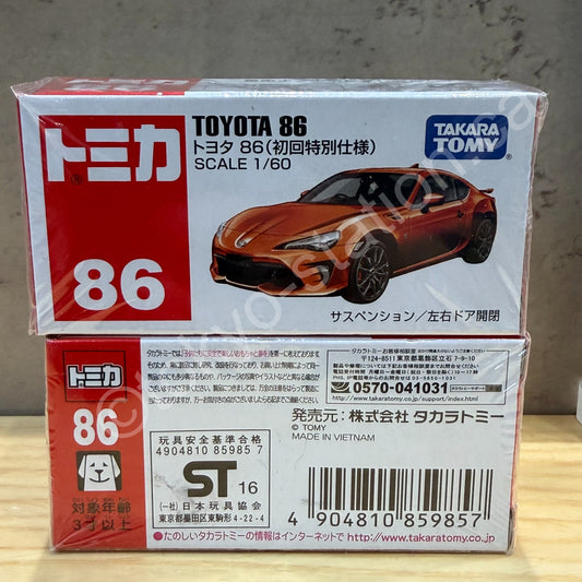Tomica 86 Toyota 86 First Edition 4904810859857