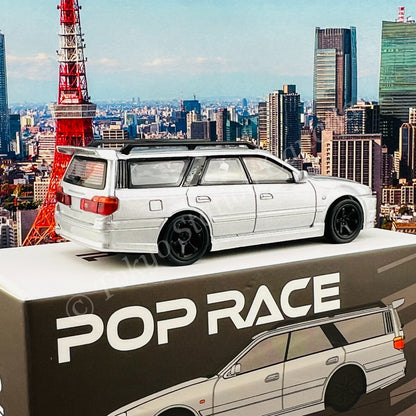 POPRACE 1/64 Nissan Stagea Silver PR64-NR34-STSIL
