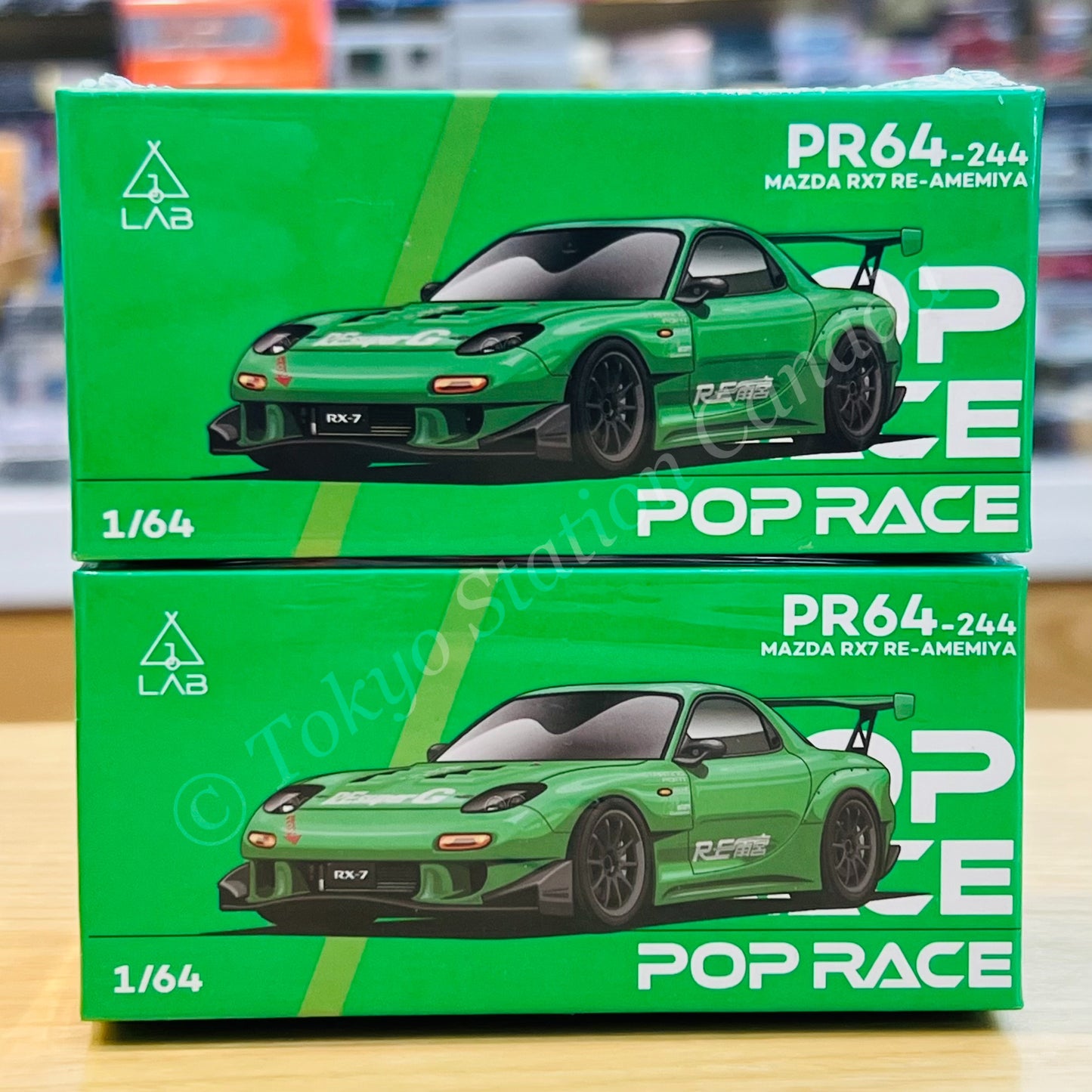 POPRACE 1/64 Taiwan LAB Exclusive Event Model MAZDA RX7 RE-AMEMIYA PR640244