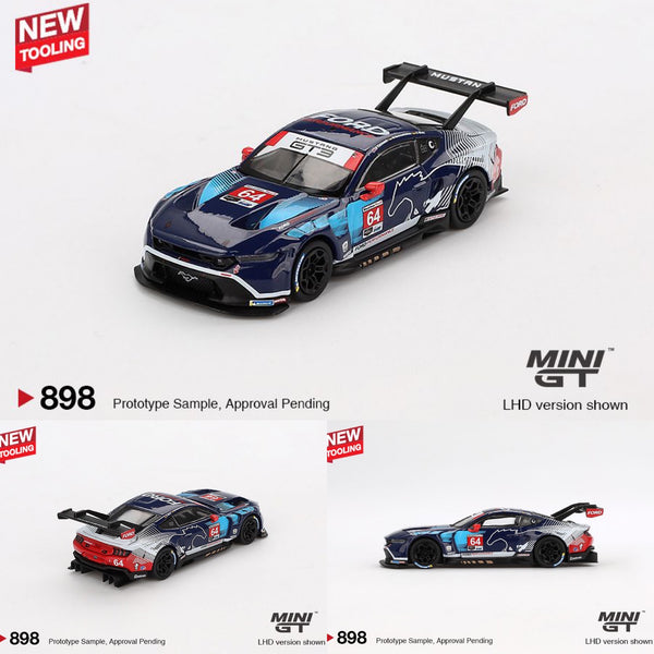 PREORDER MINI GT 1/64 Ford Mustang GT3 #64 Ford Multimatic Motorsports 2024 IMSA Daytona 24 Hrs MGT00898-L (Approx. Release Date : Q2 2025 subject to manufacturer's final decision)