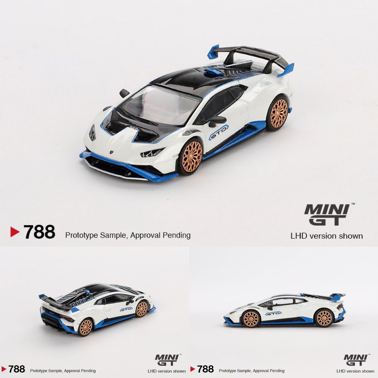 MINI GT 1/64 Lamborghini Huracán STO  Bianco Asopo MGT00788-L