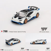 PREORDER MINI GT 1/64 Lamborghini Huracán STO  Bianco Asopo MGT00788-L (Approx. Release Date : Q2 2025 subject to manufacturer's final decision)