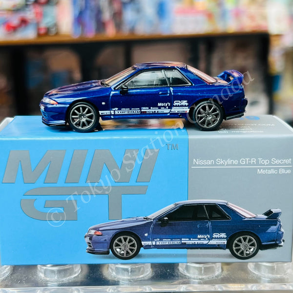 MINI GT 1/64 Nissan Skyline GT-R Top Secret VR32 Metallic Blue MGT00589-R