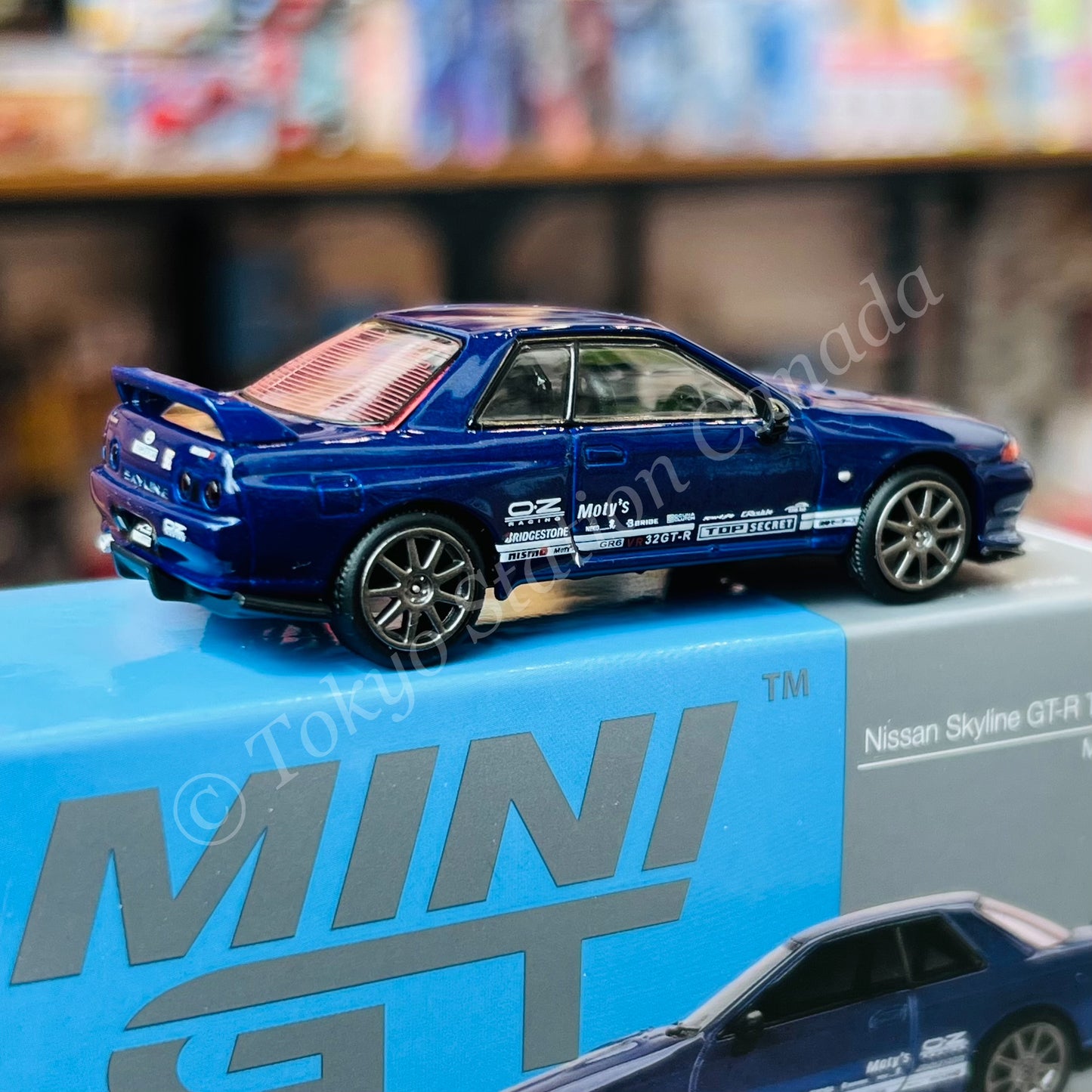MINI GT 1/64 Nissan Skyline GT-R Top Secret VR32 Metallic Blue MGT00589-R