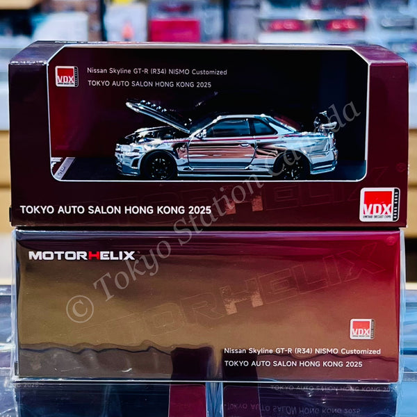 MOTORHELIX 1/64 Nissan Skyline GT-R (R34) NISMO Customized Silver