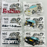 NIC Initial D Metal Key Chain Complete set of 6 Capsule