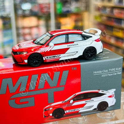 MINI GT 1/64 Honda Civic Type R 2023 Pace Car Red LHD MGT00686-L
