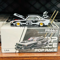 POPRACE 1/64 Skyline C210 Kaido Racer - Bosozoku Style Matt Black PR640073