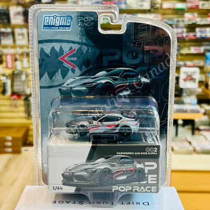 POPRACE 1/64 Darwin Pro 66G NWB Supra A90 - Grey Metallic PR640098B PRE002