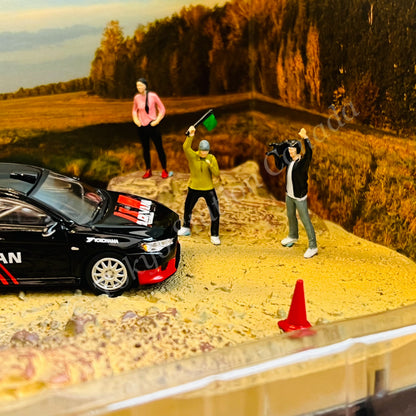 BM CREATIONS JUNIOR 1/64 Mitsubishi Lancer EVO X Advan RHD with Mud Diorama Christmas Version 64B0248
