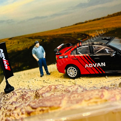 BM CREATIONS JUNIOR 1/64 Mitsubishi Lancer EVO X Advan RHD with Mud Diorama Christmas Version 64B0248