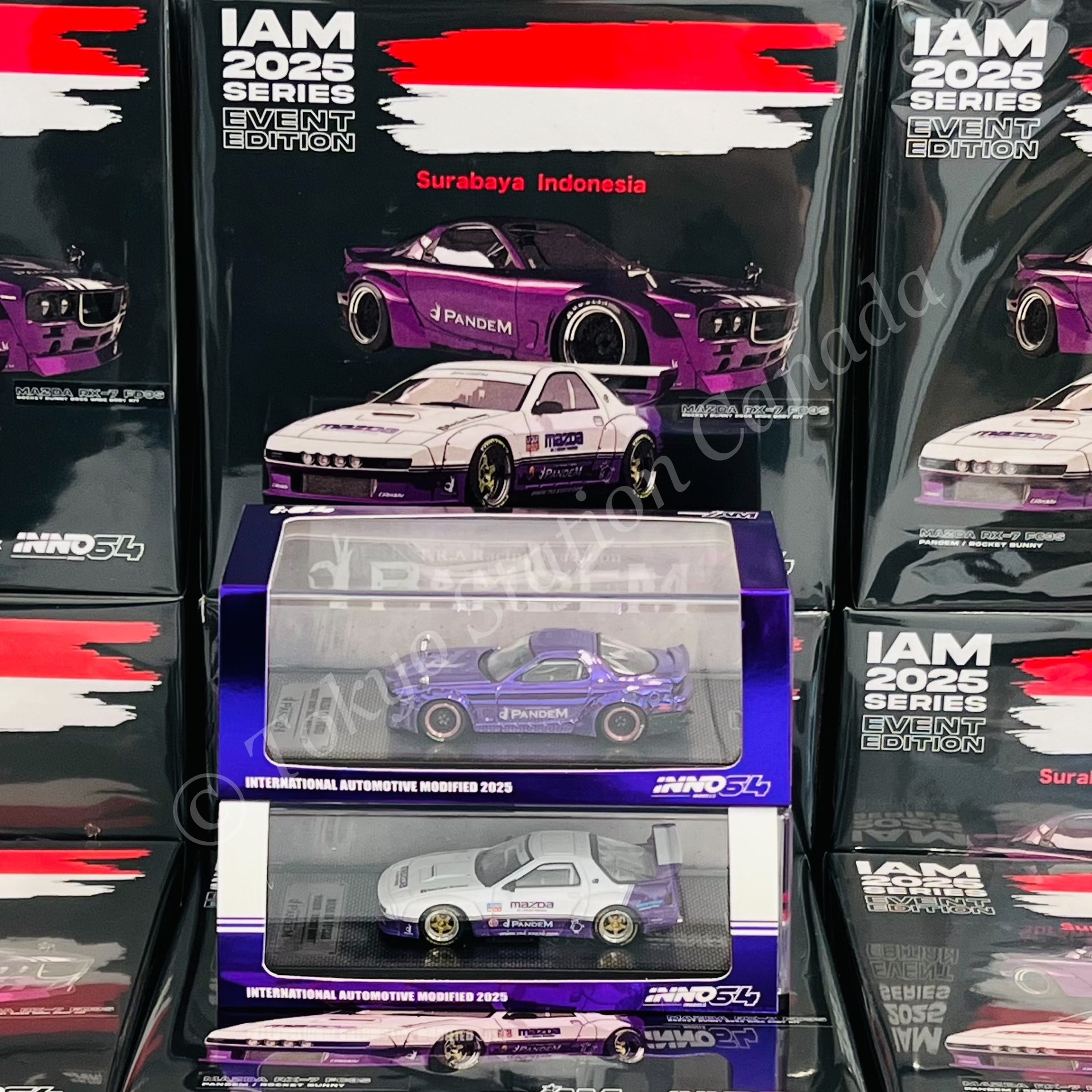 ミニカー inno64Mazda RX-7 Singapore 2025 Event INNO64 1/64 IAM SURABAYA INDONESIA 2025 Event Box Set (Mazda RX-7