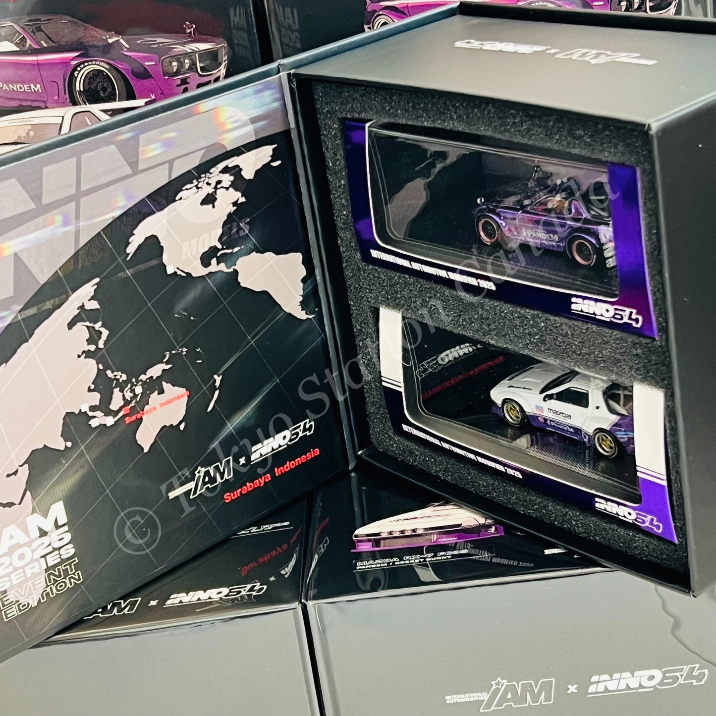 INNO64 1/64 IAM SURABAYA INDONESIA 2025 Event Box Set (Mazda RX-7 FD3S & FC3S) IN64-IAM25-SURABAYA