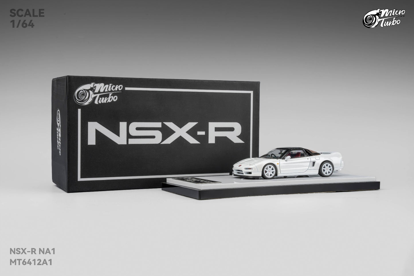 PREORDER Micro Turbo 1/64 Custom NSX-R - Metallic White MT6412A1 (Approx. Release Date : Q3 2025 subject to manufacturer's final decision)