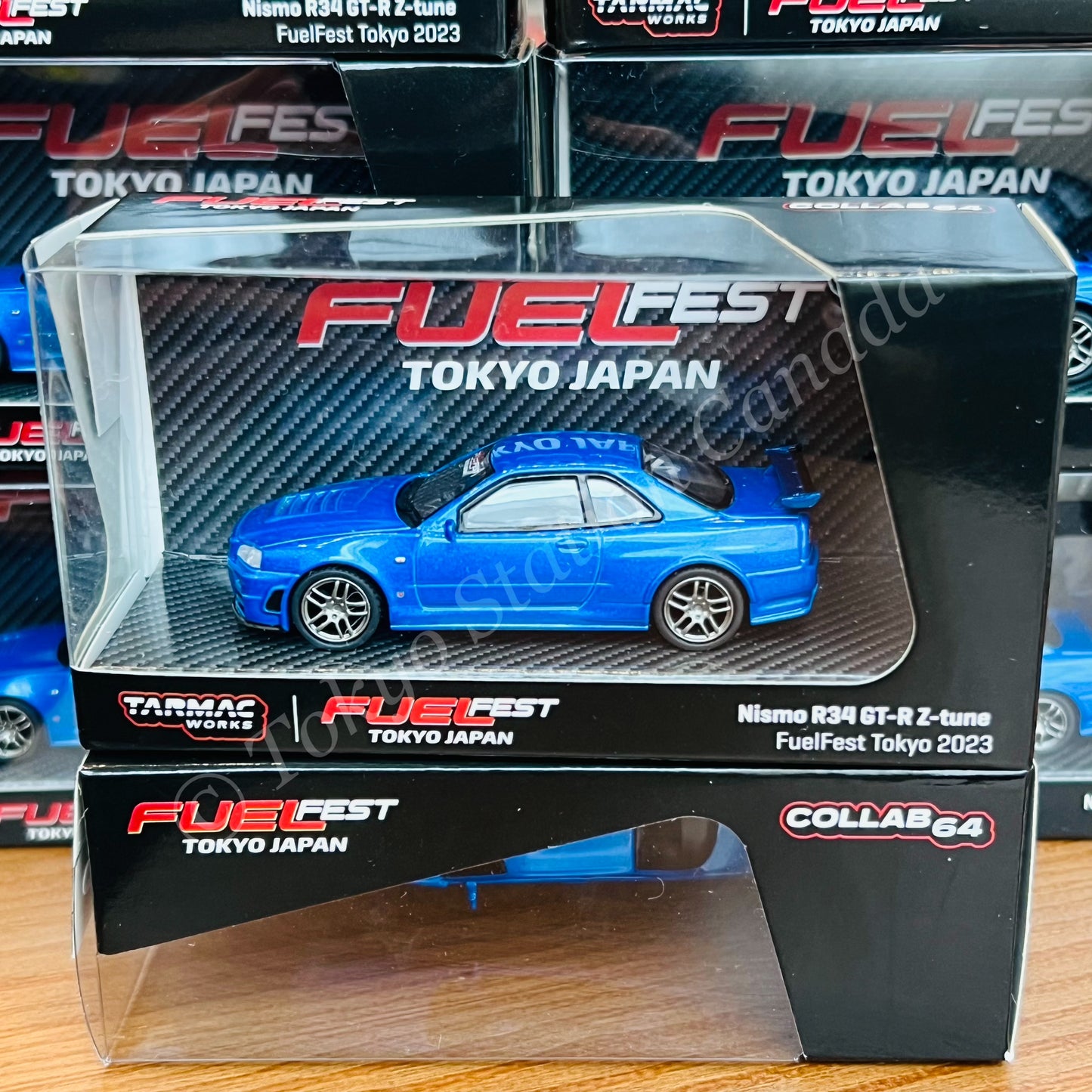 TARMAC WORKS COLLAB64 1/64 Schuco x Tarmac Works 1/64 Nismo R34 GT-R Z-tune FuelFest Tokyo 2023 Special Edition T64S-014-FF