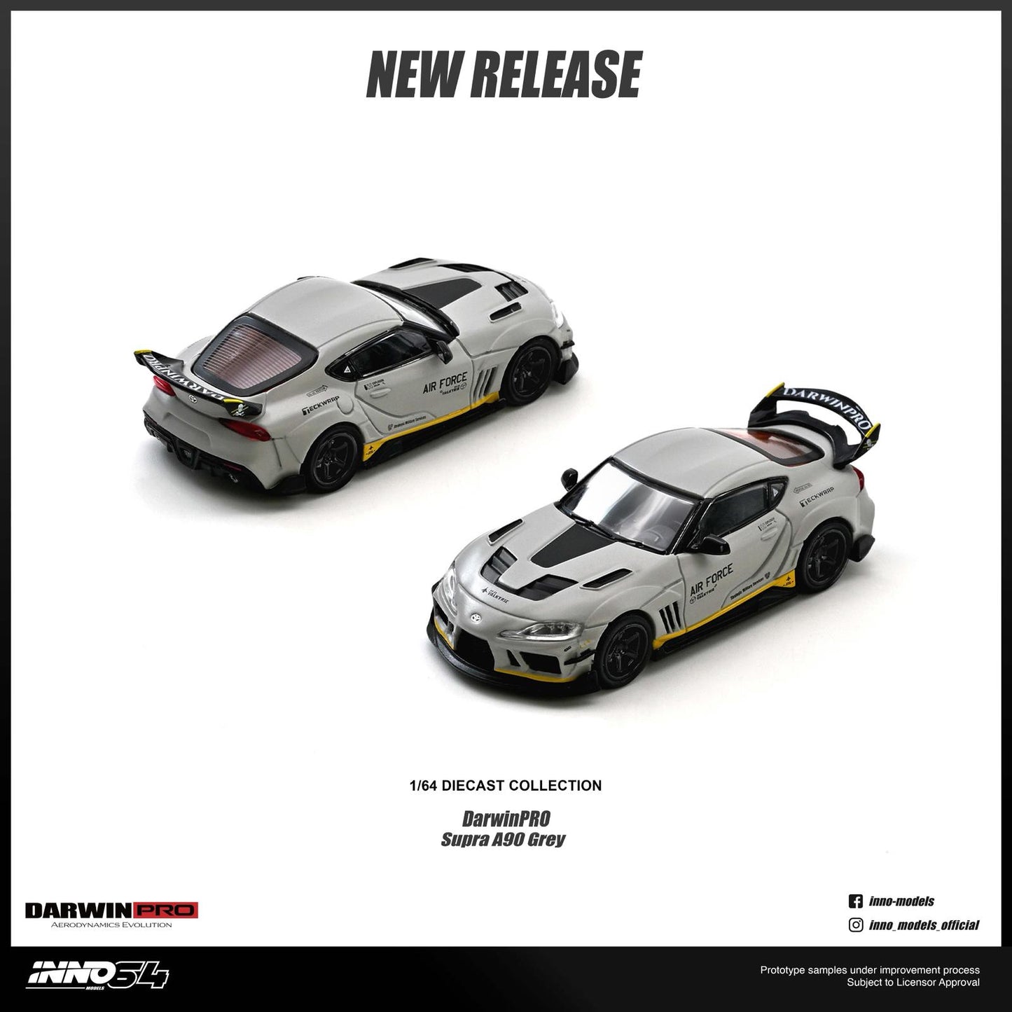 PREORDER INNO64 1/64 TOYOTA SUPRA A90 "DarwinPRO" Matt Grey IN64-A90DP-MGRAY (Approx. Release Date : Q3 2026 subject to the manufacturer's final decision)