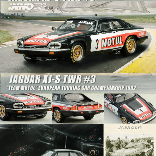 INNO64 1/64 JAGUAR XJ-S TWR #3 "TEAM MOTUL" European Tooling Car Championship 1982 T. Walkinshaw / C. Nicholson IN6-XJS-TWR3