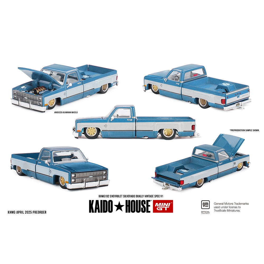 MINI GT x Kaido House 1/64 Chevrolet Silverado Dually Vintage Spec V1 KHMG192