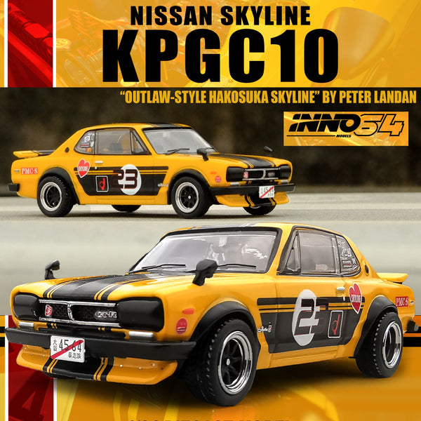 PREORDER INNO64 1/64 NISSAN SKYLINE 2000 GT-R (KPGC10) IN64-KPGC10-YL23 (Approx. Release Date : JUNE 2024 subject to the manufacturer's final decision)