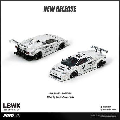 PREORDER INNO64 1/64 LIBERTY WALK COUNTACH IN64-LBCOUNTACH-01 (Approx. Release Date : Q4 2026 subject to the manufacturer's final decision) **CHASE CARS ARE RAMDOMLY PACKED**