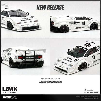 PREORDER INNO64 1/64 LIBERTY WALK COUNTACH IN64-LBCOUNTACH-01 (Approx. Release Date : Q4 2026 subject to the manufacturer's final decision) **CHASE CARS ARE RAMDOMLY PACKED**