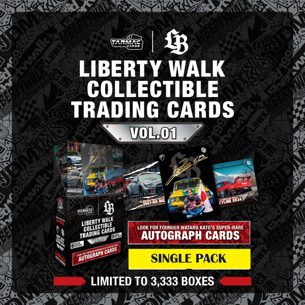 PREORDER TARMAC CARDS LIBERTY WALK COLLECTIBLE TRADING CARDS VOL.01 (Single Pack) TC-LBC-01-PACK (Approx. Release Date : SEP 2024 subject to manufacturer's final decision)