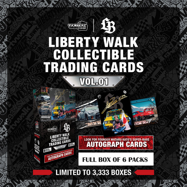 PREORDER TARMAC CARDS LIBERTY WALK COLLECTIBLE TRADING CARDS VOL.01 (Full box of 6 packs) TC-LBC-01 (Approx. Release Date : SEP 2024 subject to manufacturer's final decision)