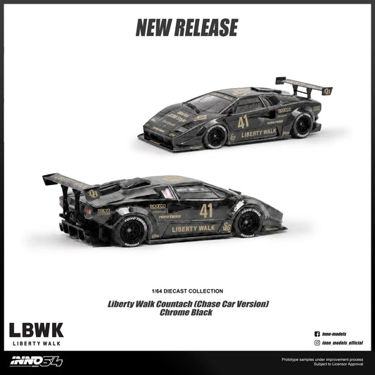 PREORDER INNO64 1/64 LIBERTY WALK COUNTACH IN64-LBCOUNTACH-01 (Approx. Release Date : Q4 2026 subject to the manufacturer's final decision) **CHASE CARS ARE RAMDOMLY PACKED**