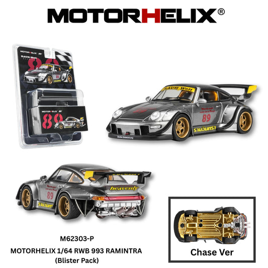 PREORDER MOTORHELIX 1/64 RWB 993 RAMINTRA (Blister Pack) M62303-P (Approx. Release Date: Q1 2027 and subject to the manufacturer's final decision) **Chase cars are randomly packed**