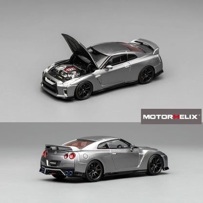Motorhelix 1/64 Nissan GT-R (R35) Track Edition Engineered by NISMO 2020 Dark Metal Gray M63515