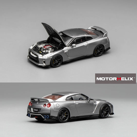 Motorhelix 1/64 Nissan GT-R (R35) Track Edition Engineered by NISMO 2020 Dark Metal Gray M63515