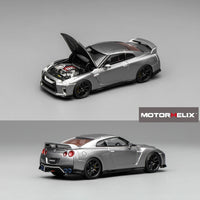 PREORDER Motorhelix 1/64 Nissan GT-R (R35) Track Edition Engineered by NISMO 2020 Dark Metal Gray M63515 (Approx. Release Date: Q1 2026 and subject to the manufacturer's final decision)