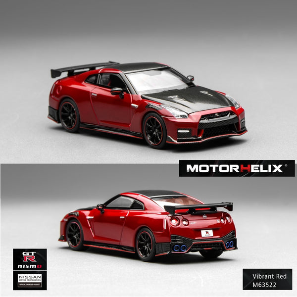 PREORDER Motorhelix 1/64 Nissan GT-R NISMO (R35) Special Edition 2022 NISMO Vibrant Red M63522 (Approx. Release Date: Q1 2026 and subject to the manufacturer's final decision)