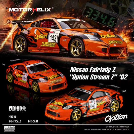 PREORDER MOTORHELIX × Mr.Hiro × Option 1/64 Nissan Fairlady Z "Option Stream Z" 02 (Z33)  M63851 (Approx. Release Date: Q3 2026 and subject to the manufacturer's final decision)