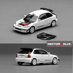 PREORDER Motorhelix 1/64 Honda Civic TYPE R (EK9) J‘s Racing White M65029 (Approx. Release Date: Q1 2026 and subject to the manufacturer's final decision)