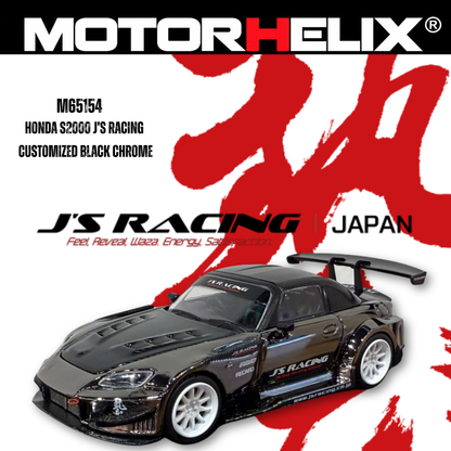 Motorhelix 1/64 Honda S2000 J's racing Customized Black Chrome M65154